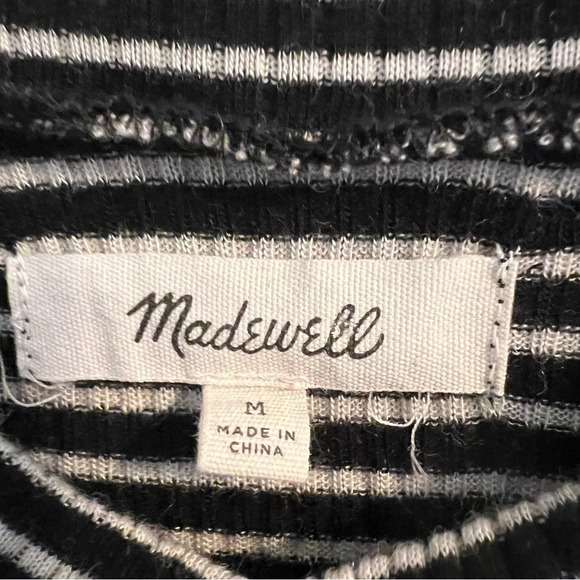 Madewell Mockneck Maxi‎ White/Black Sleeveless Dress size M - Picture 5 of 6